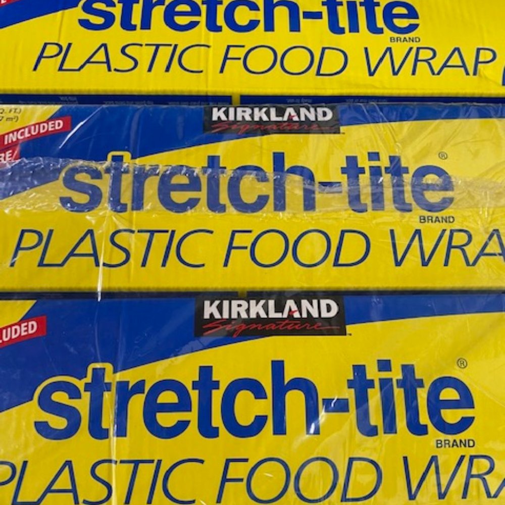 KIRKLAND SIGNATURE Stretch Tite Plastic Food Wrap, 3 Packs (750 sq ft)